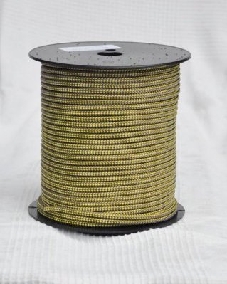 Cuerda PES yembé 5 mm Damero Amarillo girasol / violeta 100 m