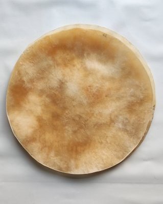Piel de búfalo / toro / buey tambor muy muy gruesa sin pelo L