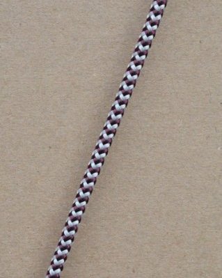 Cuerda PES yembé 5 mm Zigzag Burdeos / gris 100 m