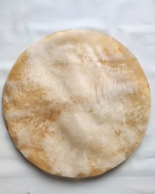 Piel de buey / vaca tambor gruesa sin pelo XL
