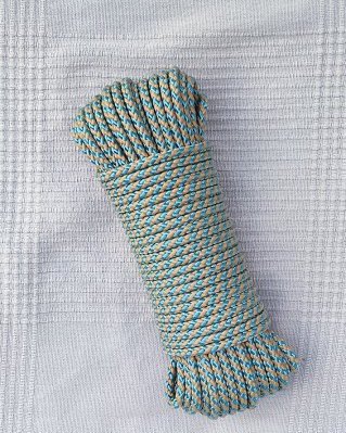 Cuerda PES yembé 5 mm Espiral Azul pastel / beige 20 m