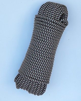 Cuerda PES yembé 5 mm Espina de pez Burdeos / gris 20 m