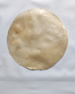 Piel de buey / vaca tambor semigruesa sin pelo S